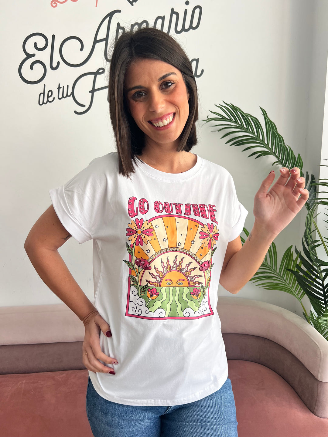 Camiseta Outside blanco