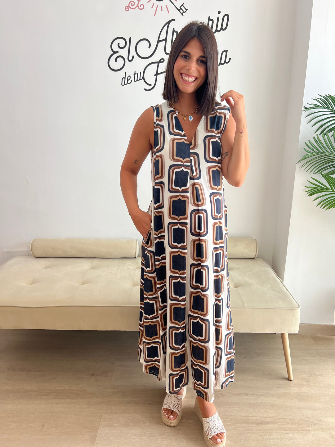 Vestido Carlota azul marino