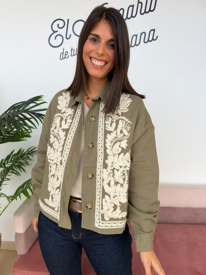 Chaqueta Roma verde militar
