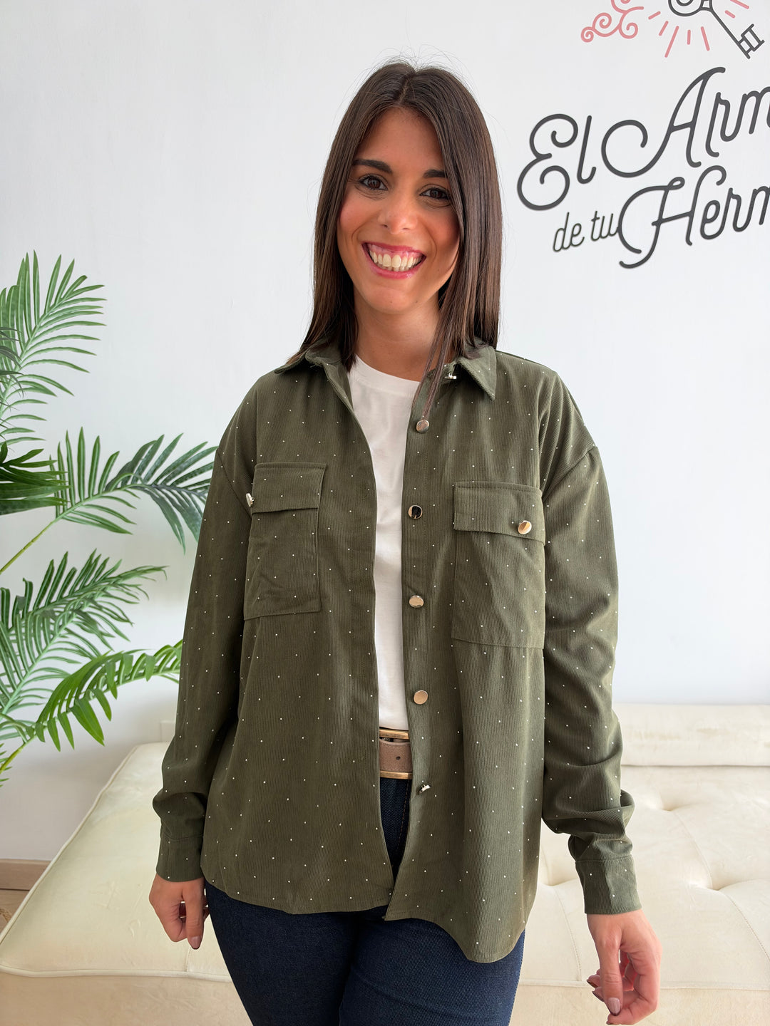 Sobrecamisa Florencia verde militar