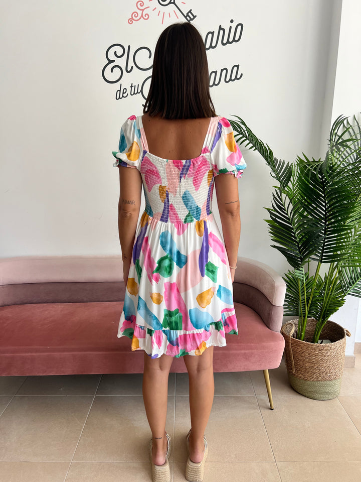 Vestido Bianca rosa