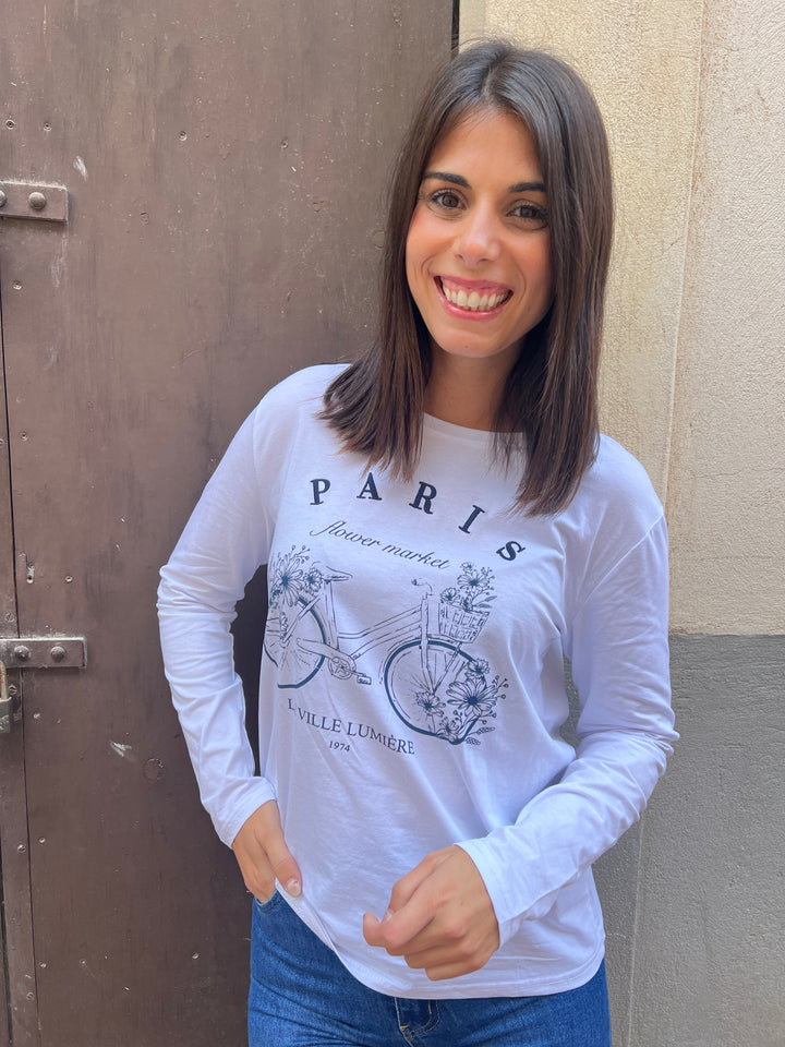 Camiseta París blanco