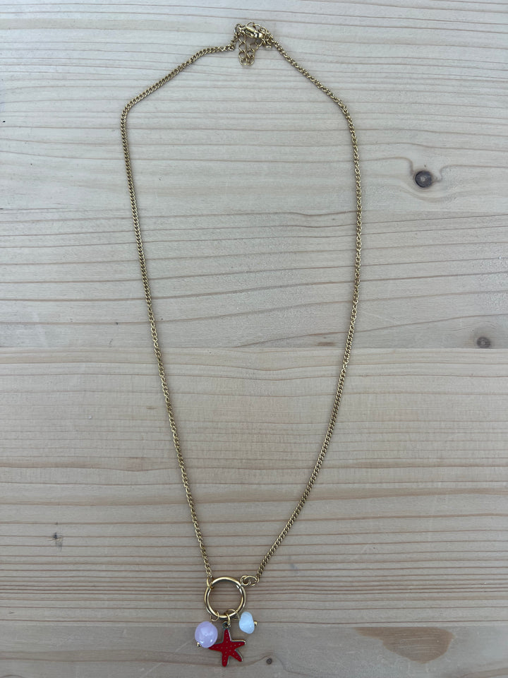Collar Marina rojo (acero)