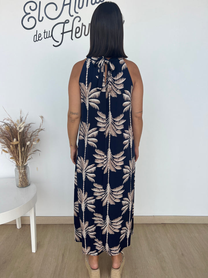 Vestido Paula azul marino