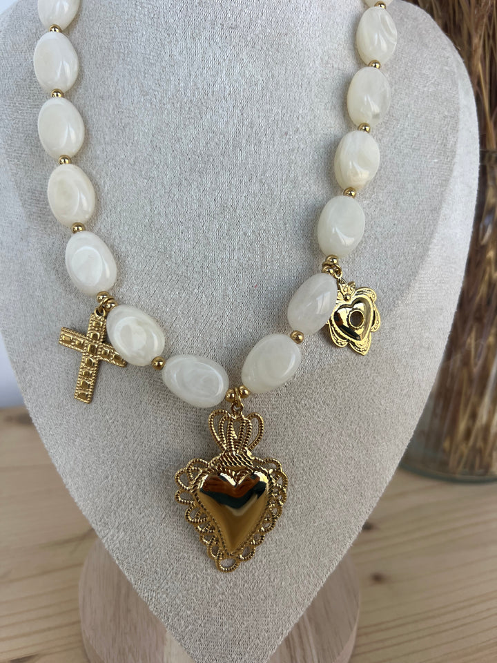 Collar Frida blanco (acero)