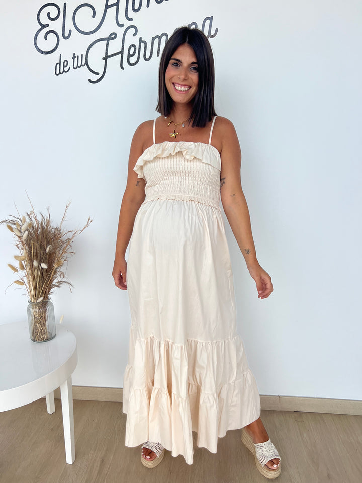Vestido Lorena beige