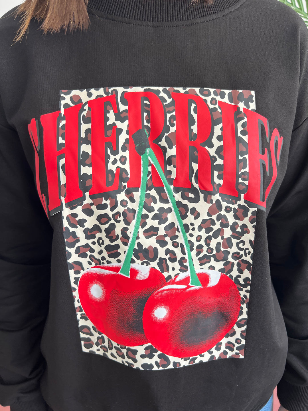 Sudadera Cherries negro