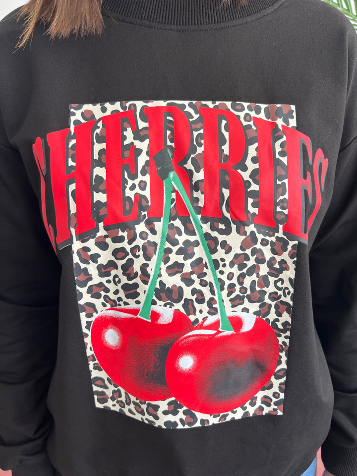 Sudadera Cherries negro
