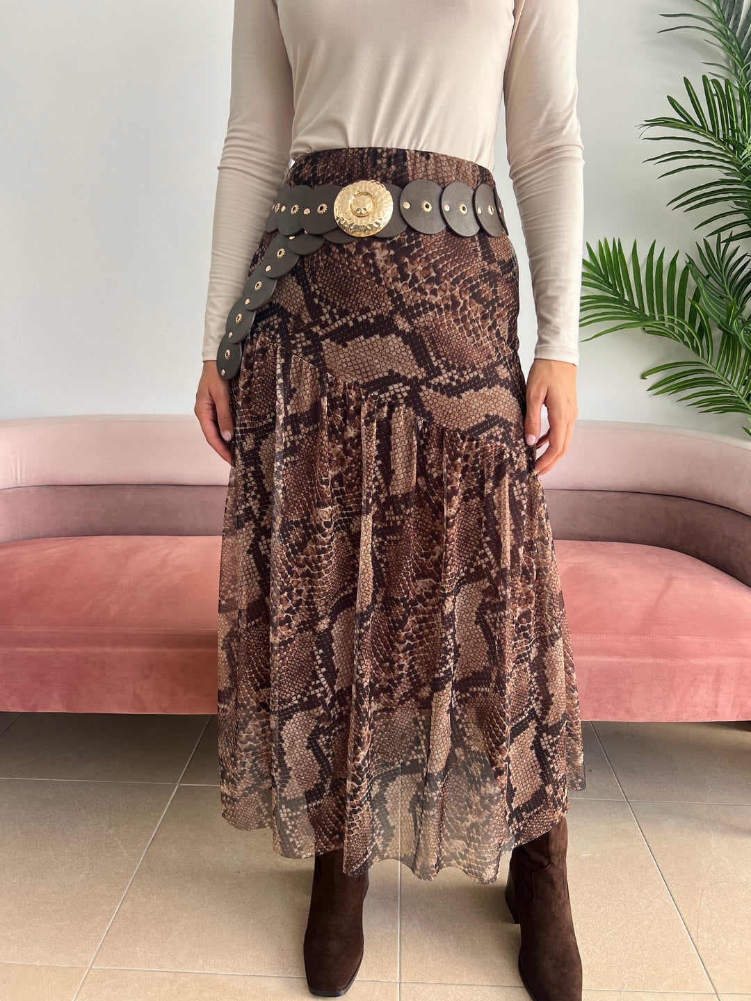 Falda Snake marrón