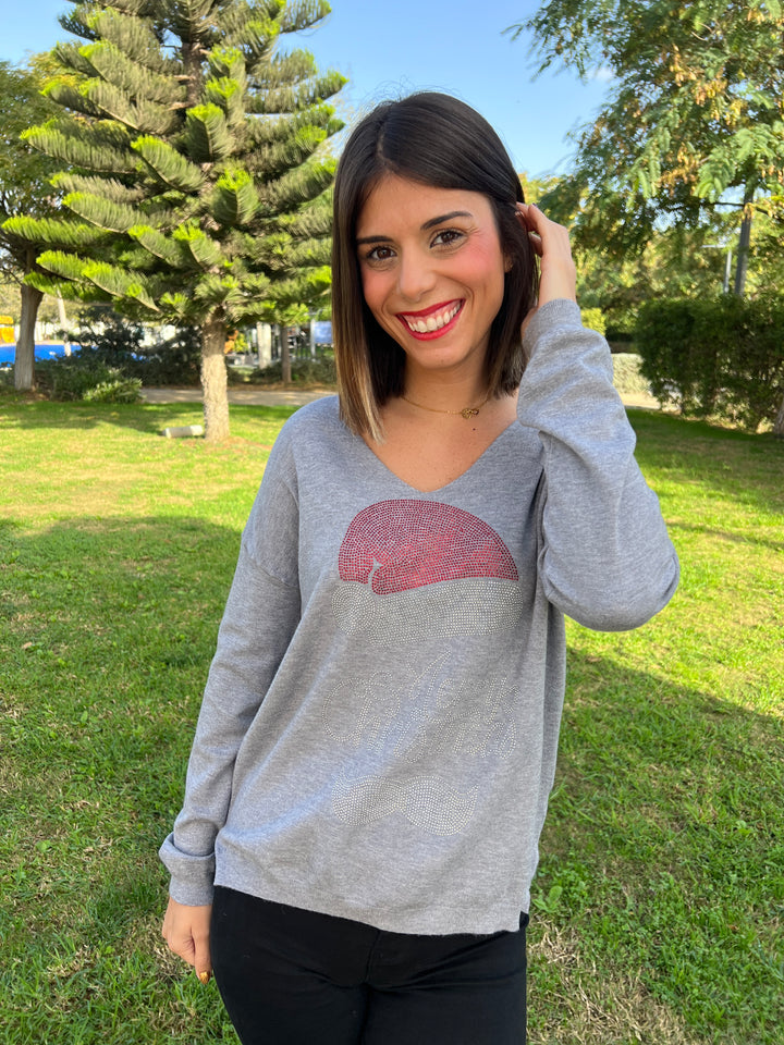 Jersey Christmas gris