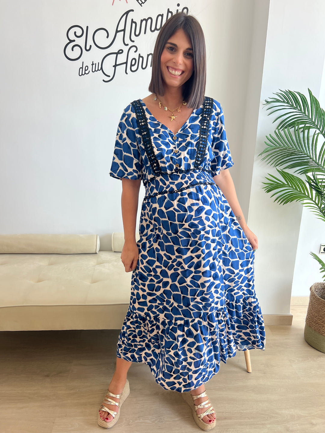 Vestido Henar azul marino