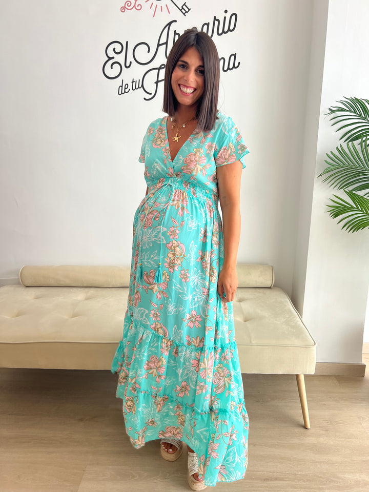 Vestido Jaione turquesa