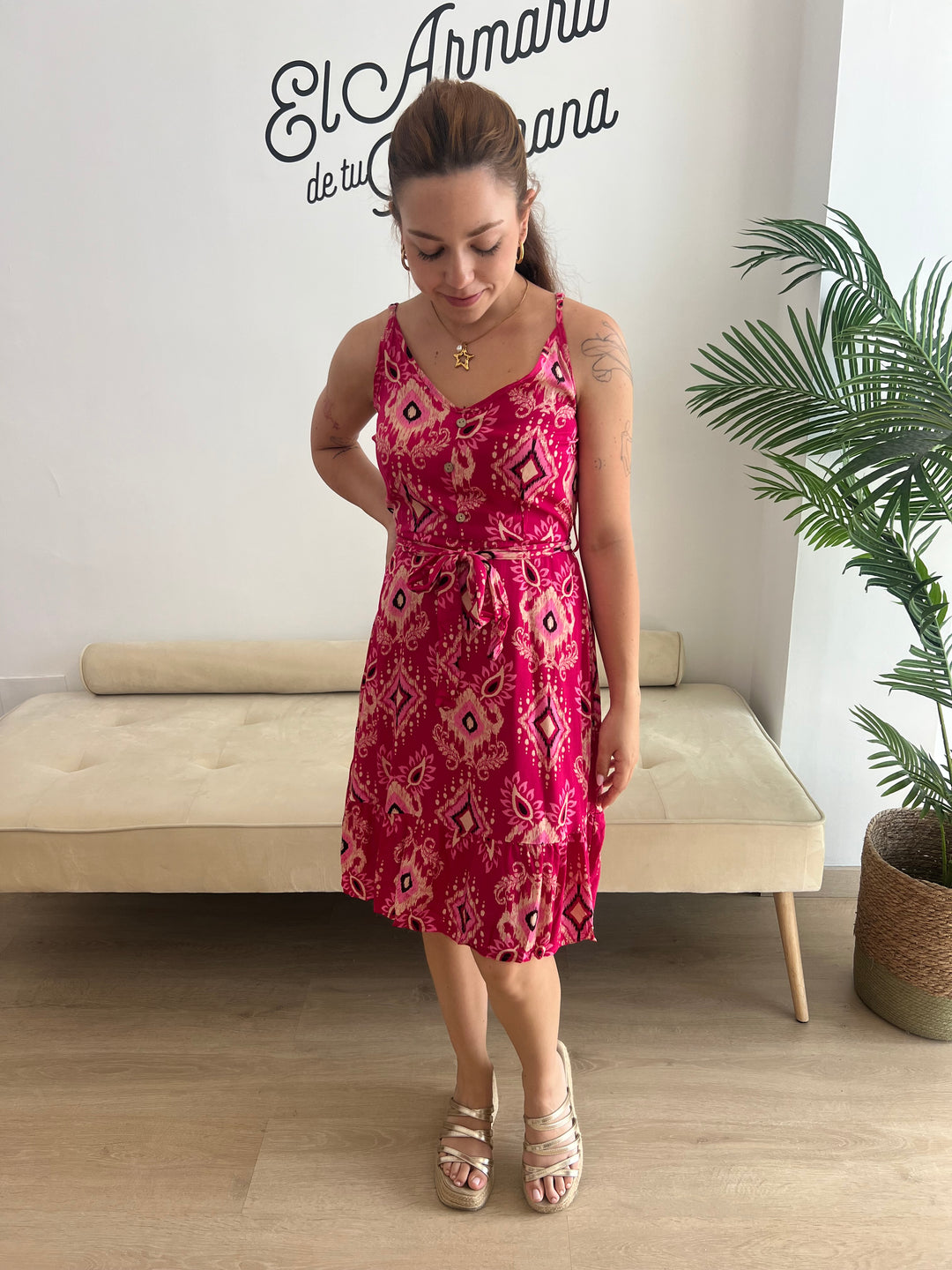 Vestido Victoria fucsia