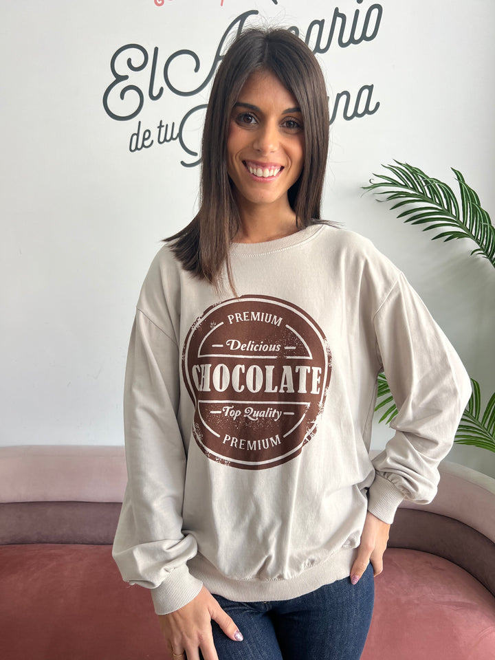 Sudadera Chocolate beige