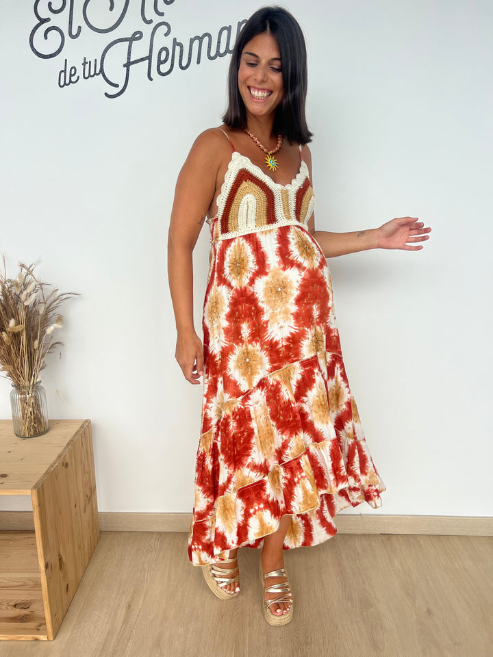 Vestido Devi teja