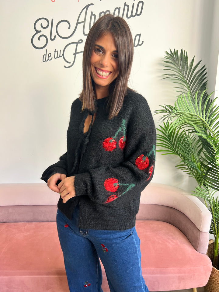 Chaqueta Cerezas negro