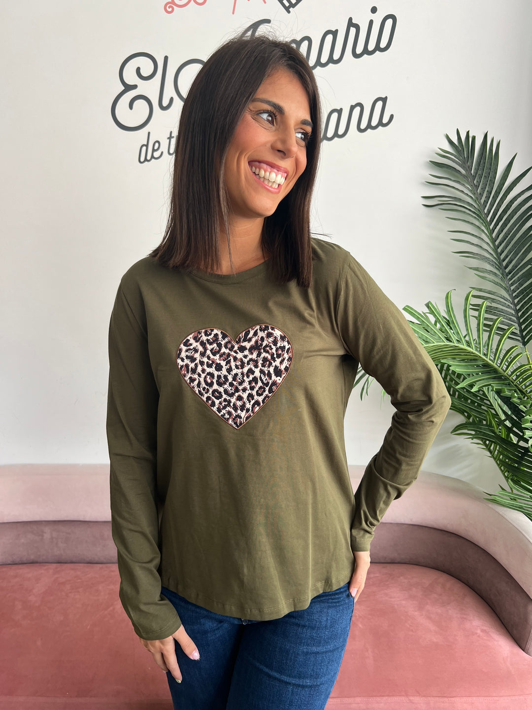 Camiseta Cuore verde militar