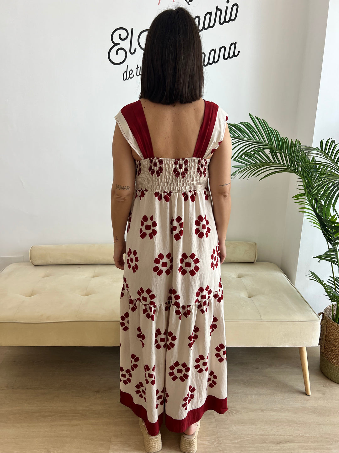 Vestido Kimberly burdeos