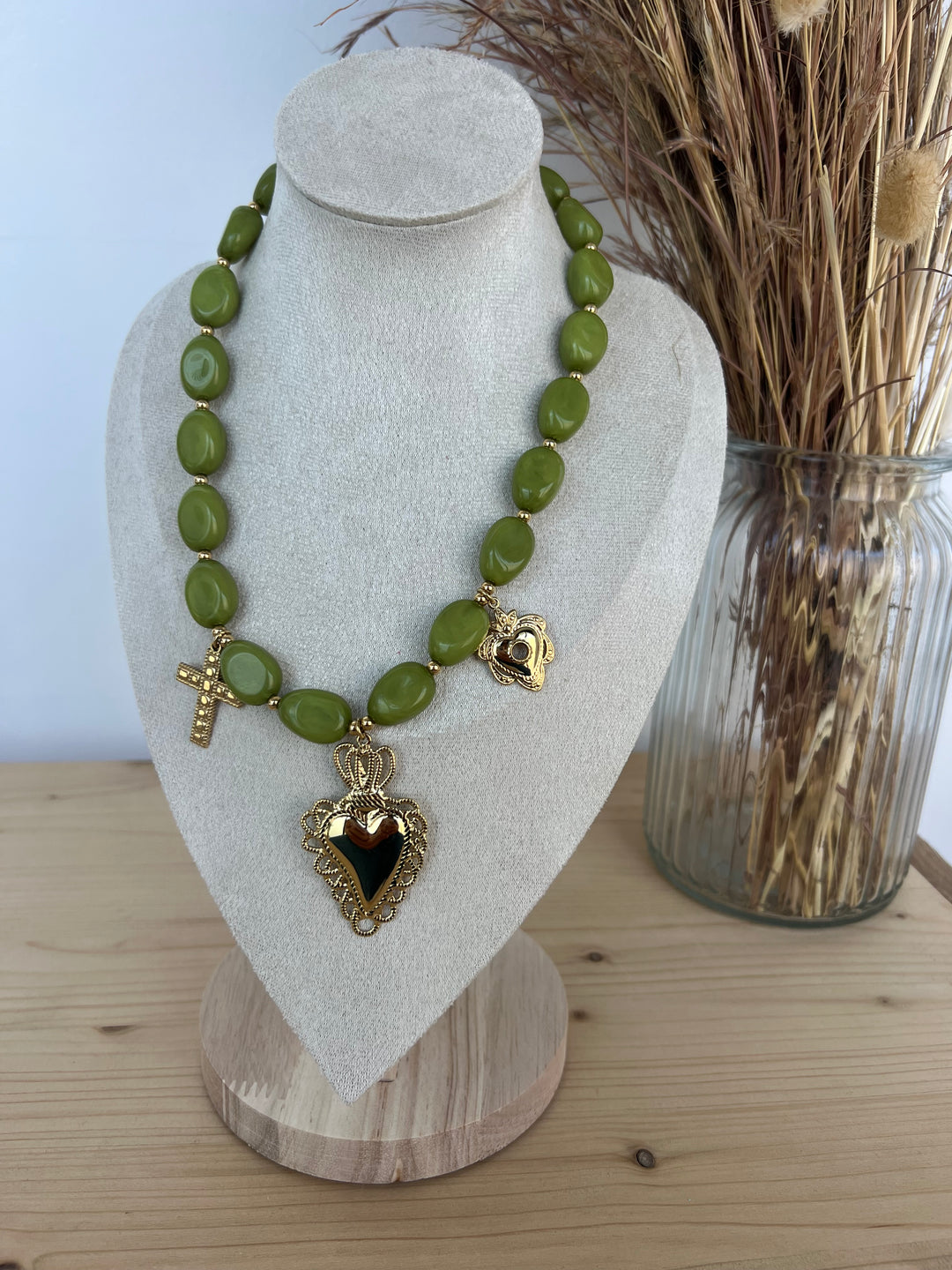 Collar Frida verde (acero)