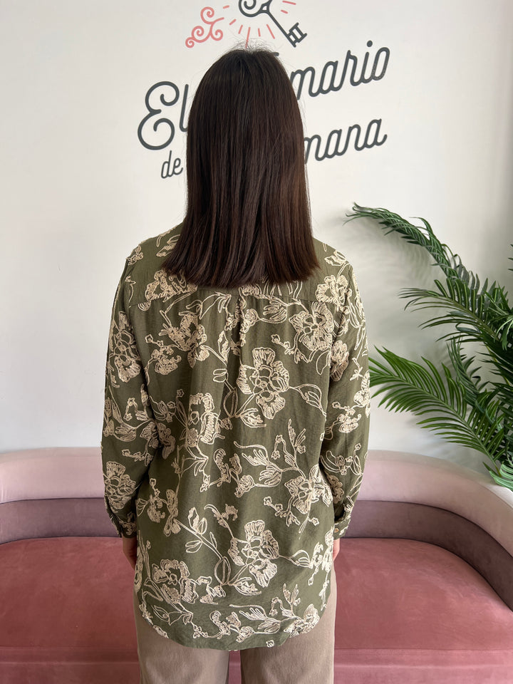 Camisa Alejandra verde militar