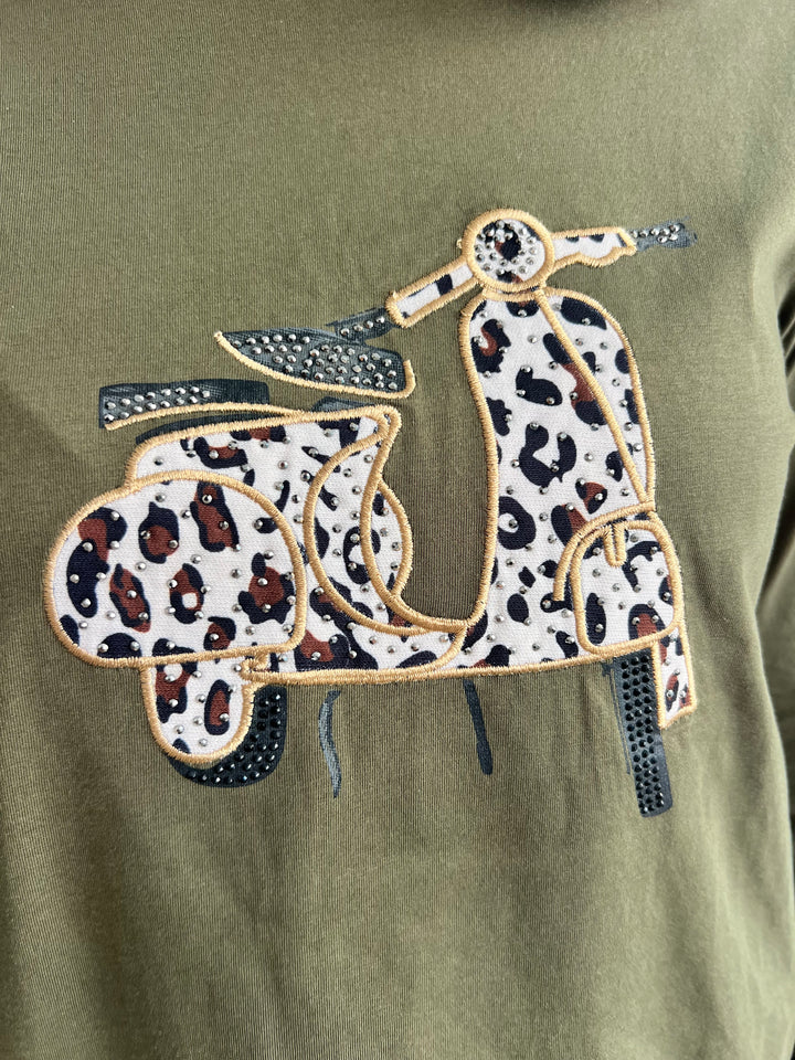 Camiseta Vespa verde militar