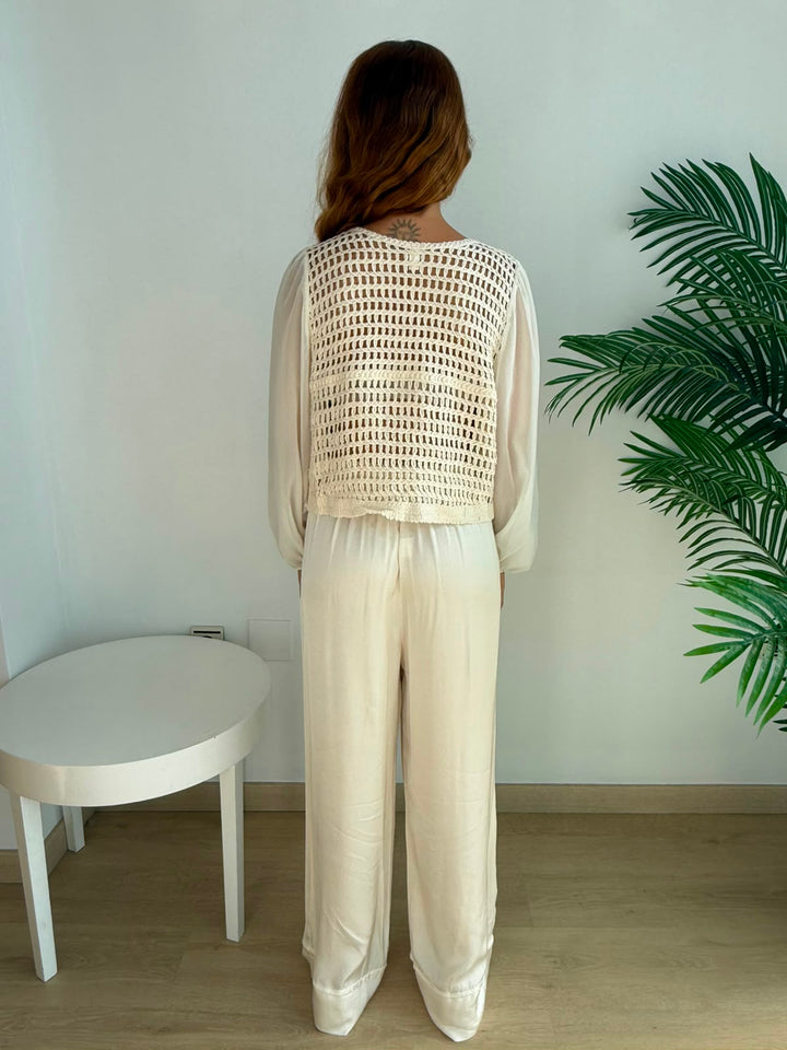 Pantalón Carmina blanco roto