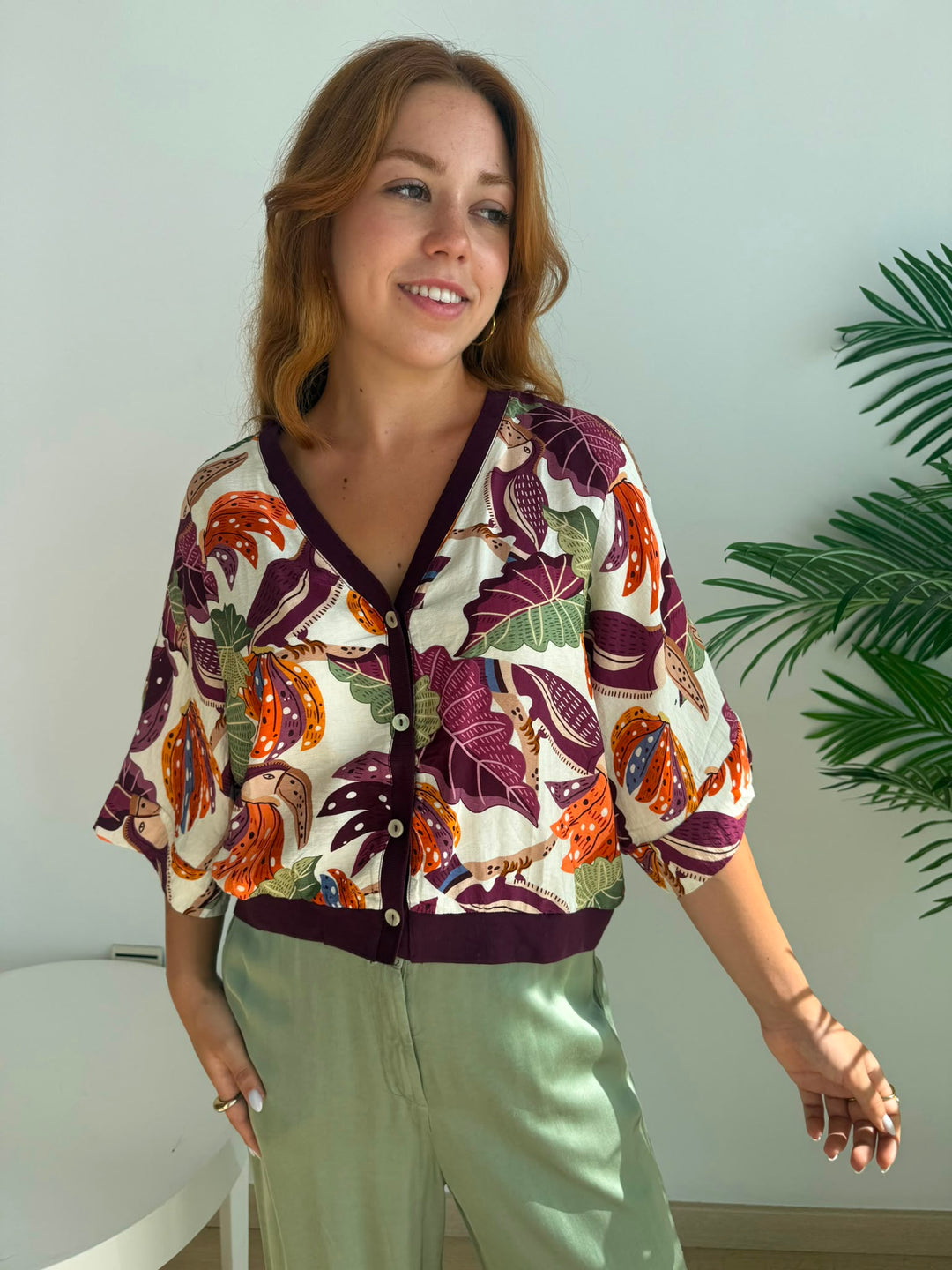 Chaqueta Tati berenjena