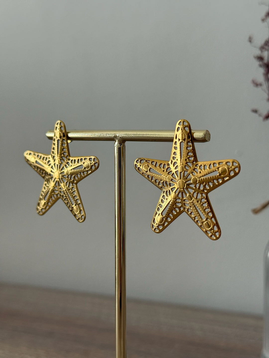 Pendientes Mía dorado (acero)