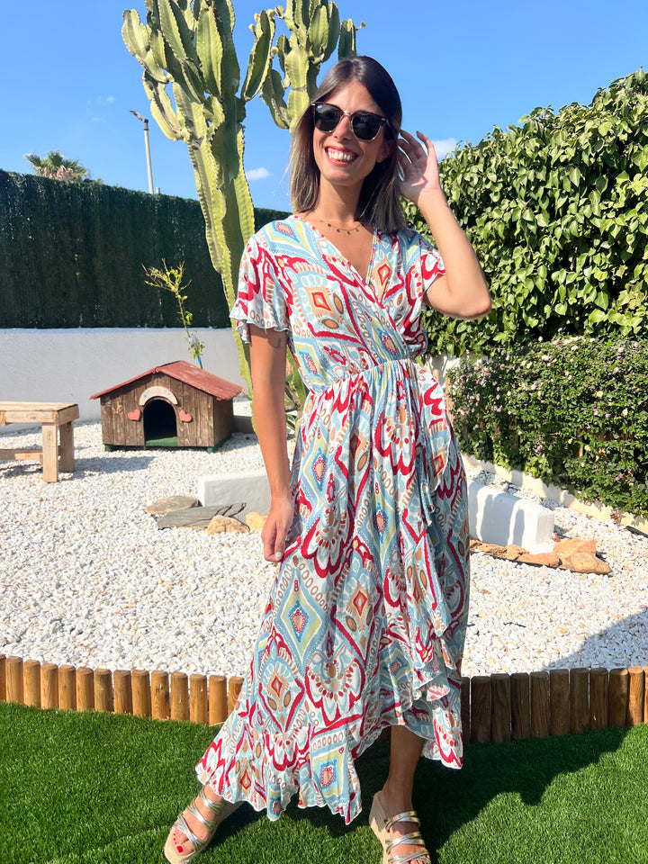 Vestido Adina turquesa