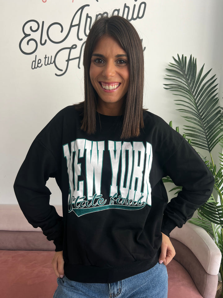 Sudadera New York negro
