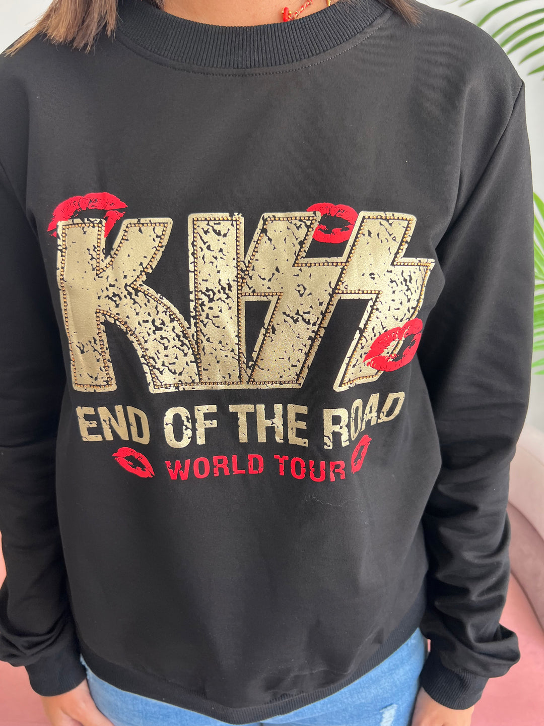 Sudadera Kiss Road negro
