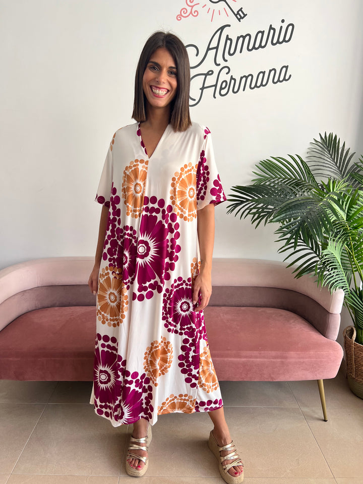 Vestido Juliana buganvilla
