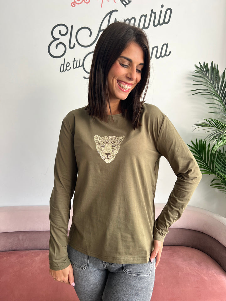 Camiseta Tigre verde militar