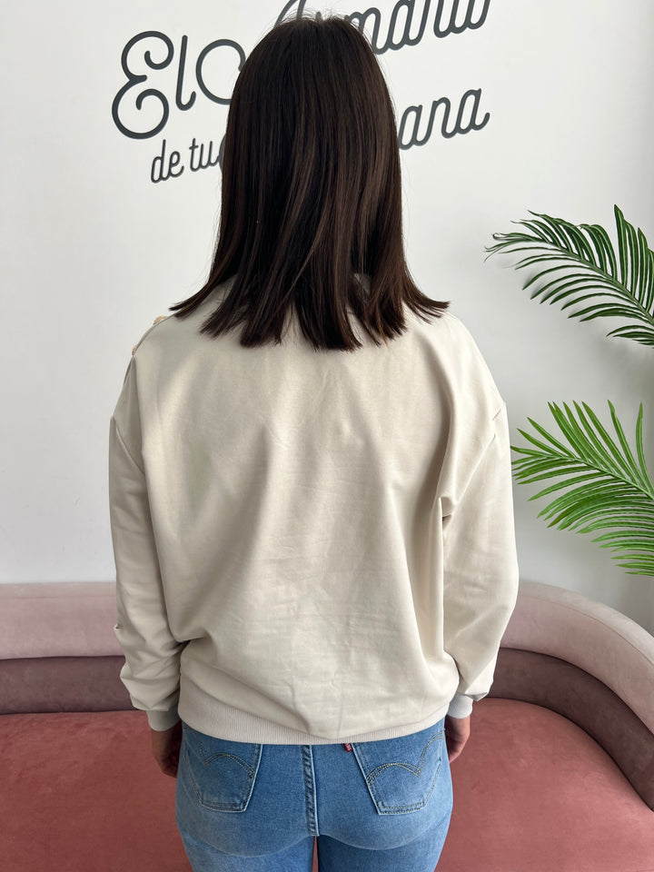 Sudadera Free beige