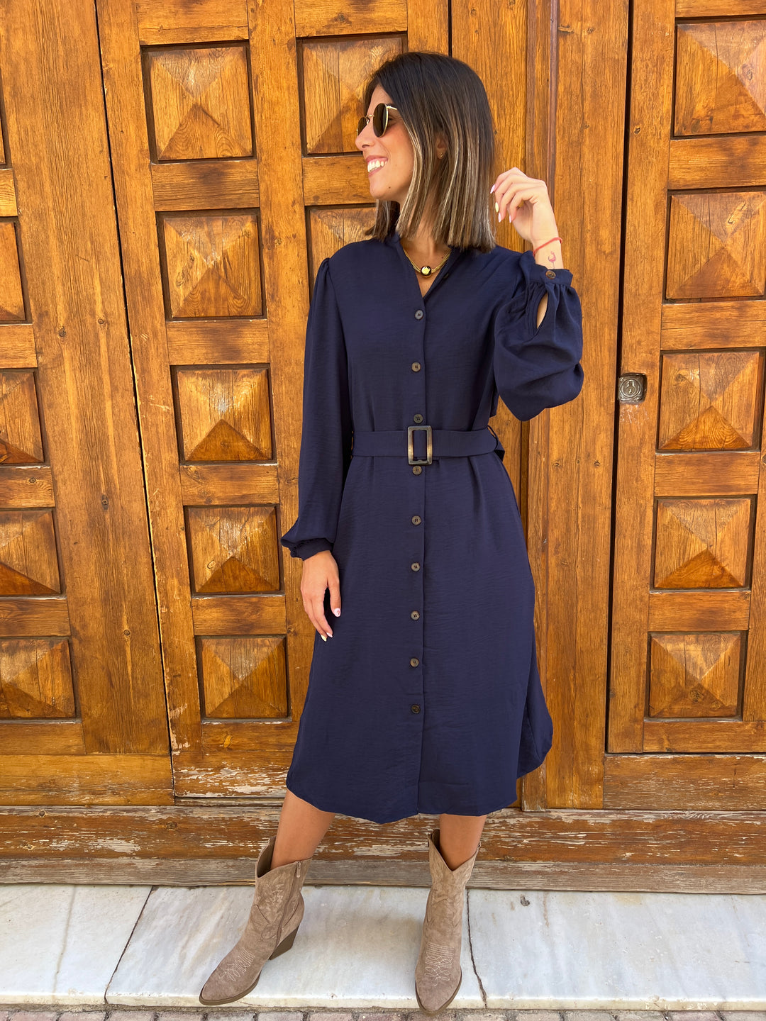 Vestido Danae azul marino