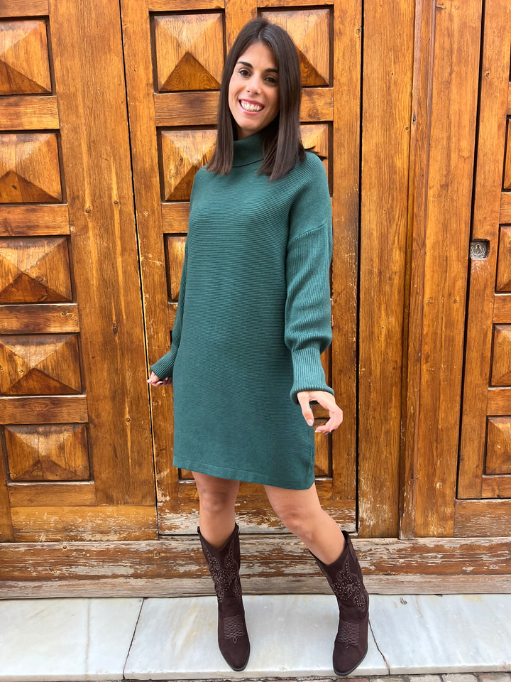 Vestido Matilda verde oscuro