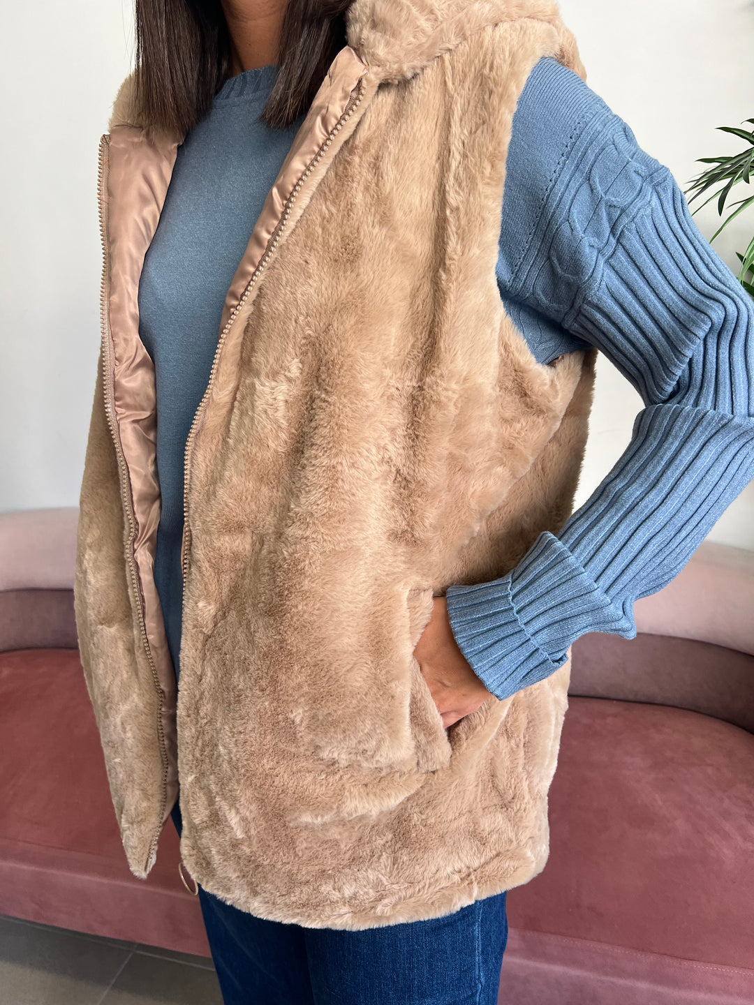 Chaleco Yufi camel