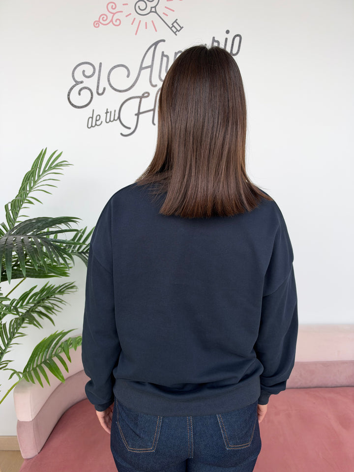 Sudadera Piano azul marino