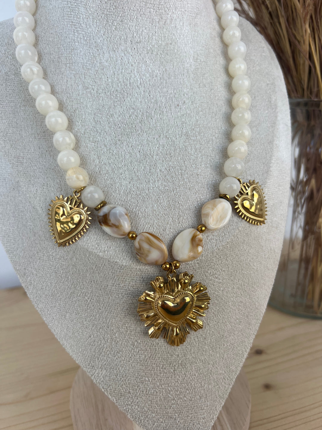 Collar Leo blanco (acero)