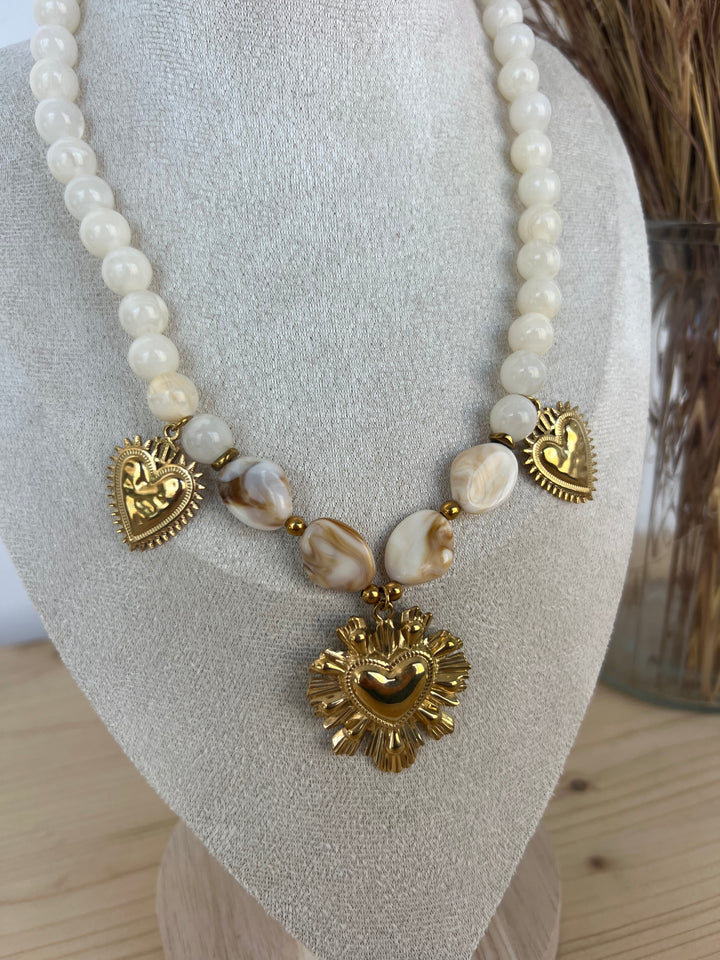 Collar Leo blanco (acero)