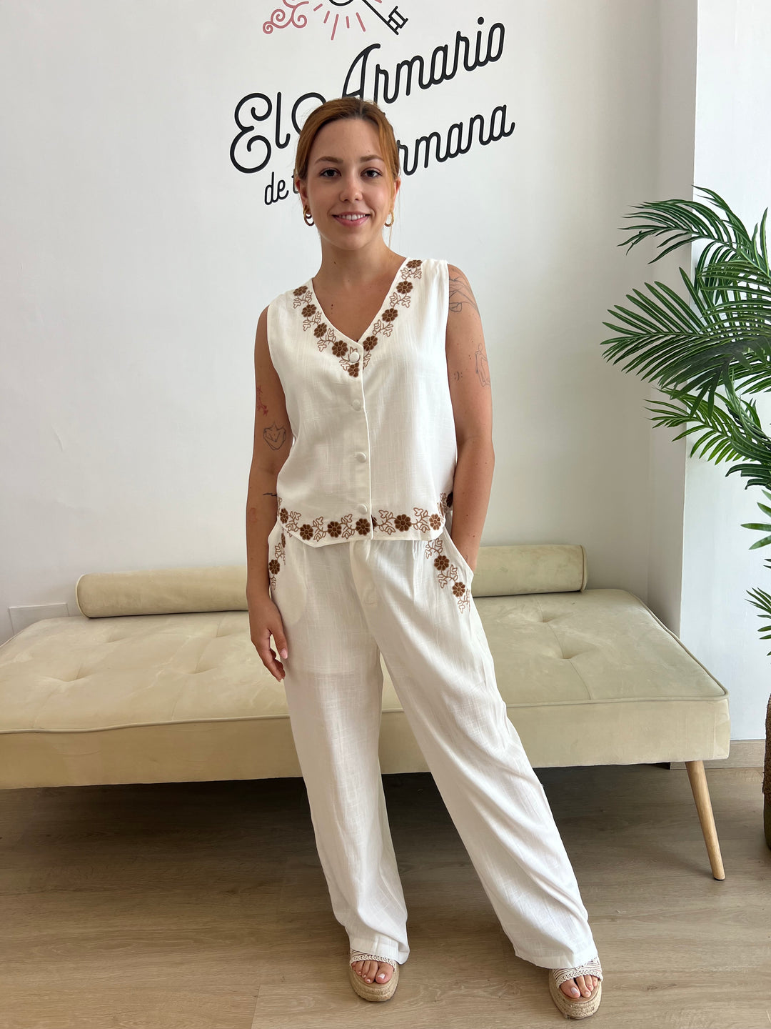 Conjunto Rakel blanco roto