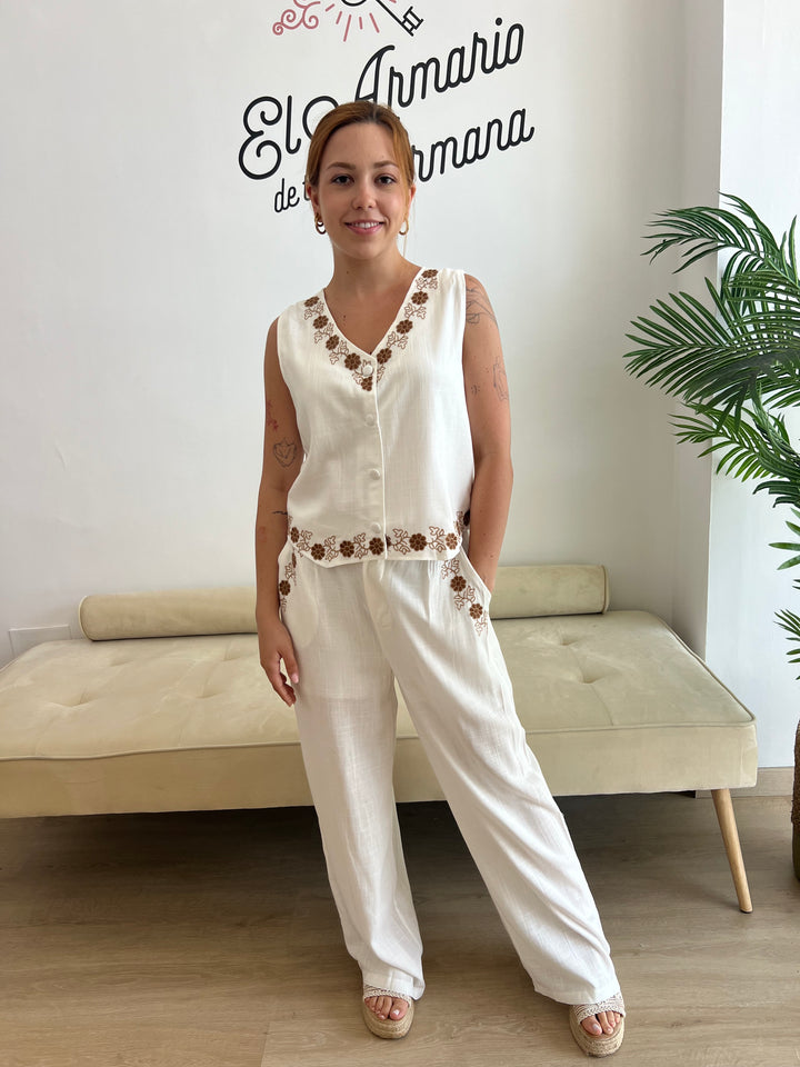 Conjunto Rakel blanco roto