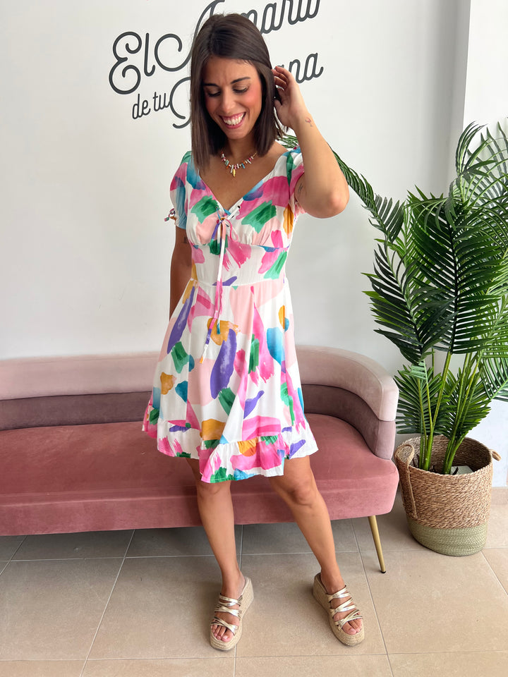 Vestido Bianca rosa