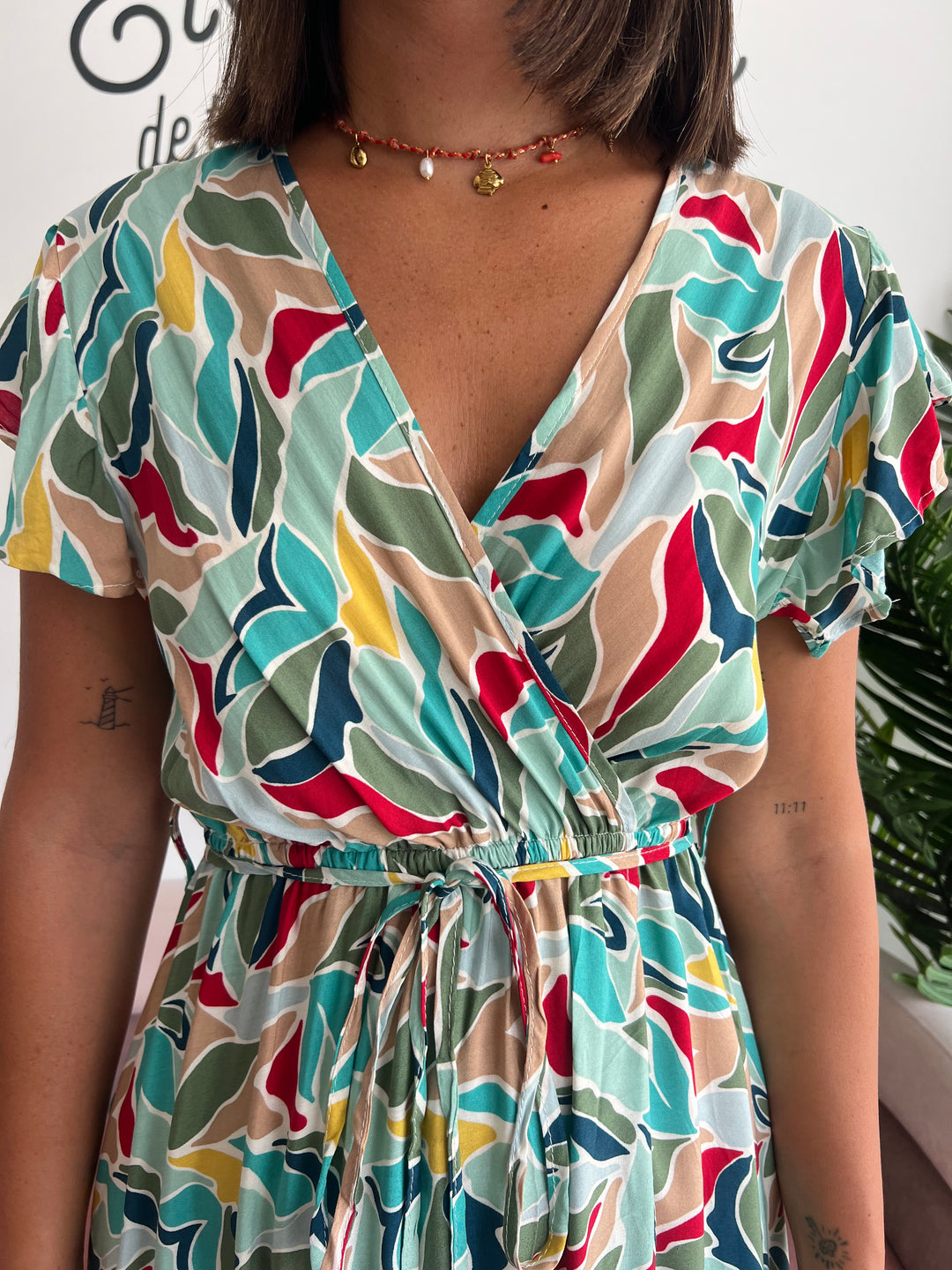 Vestido Yoly aguamarina