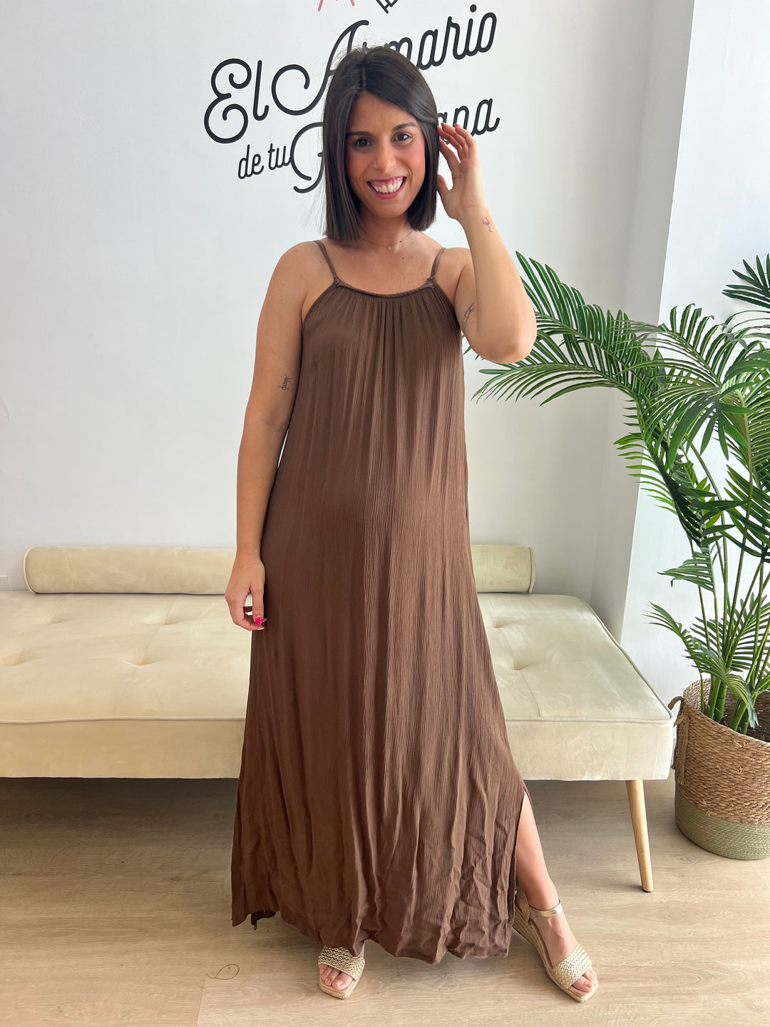 Vestido Azahara marrón