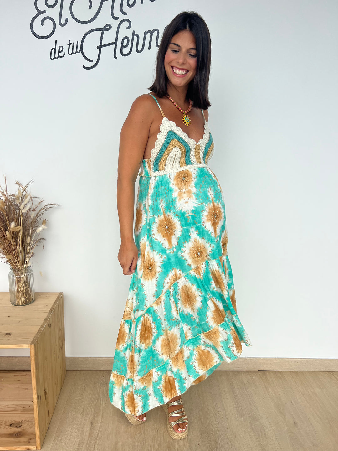 Vestido Devi turquesa