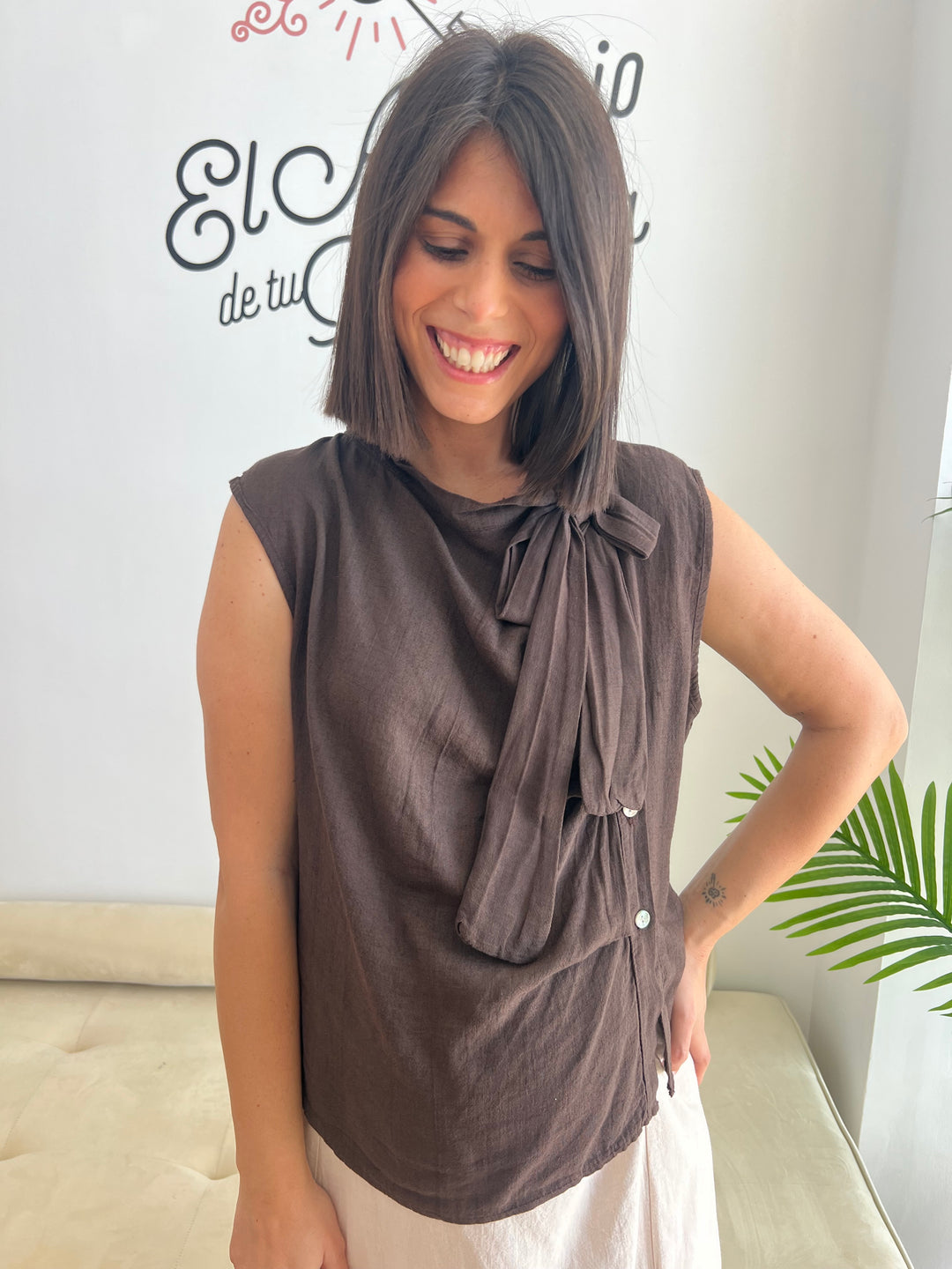 Camisa Malena marrón