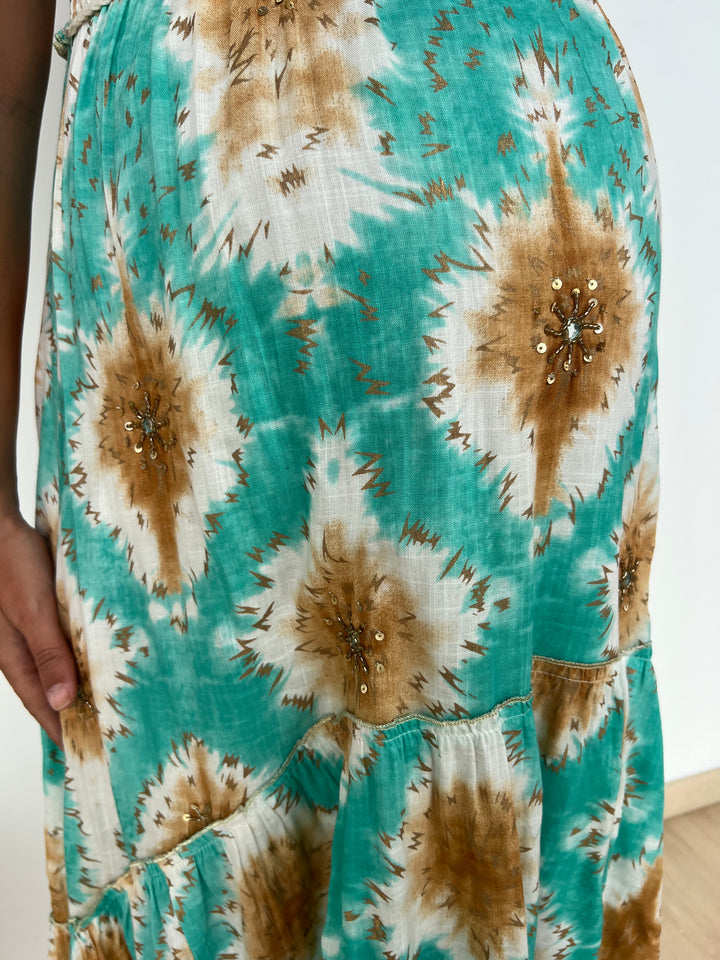 Vestido Devi turquesa