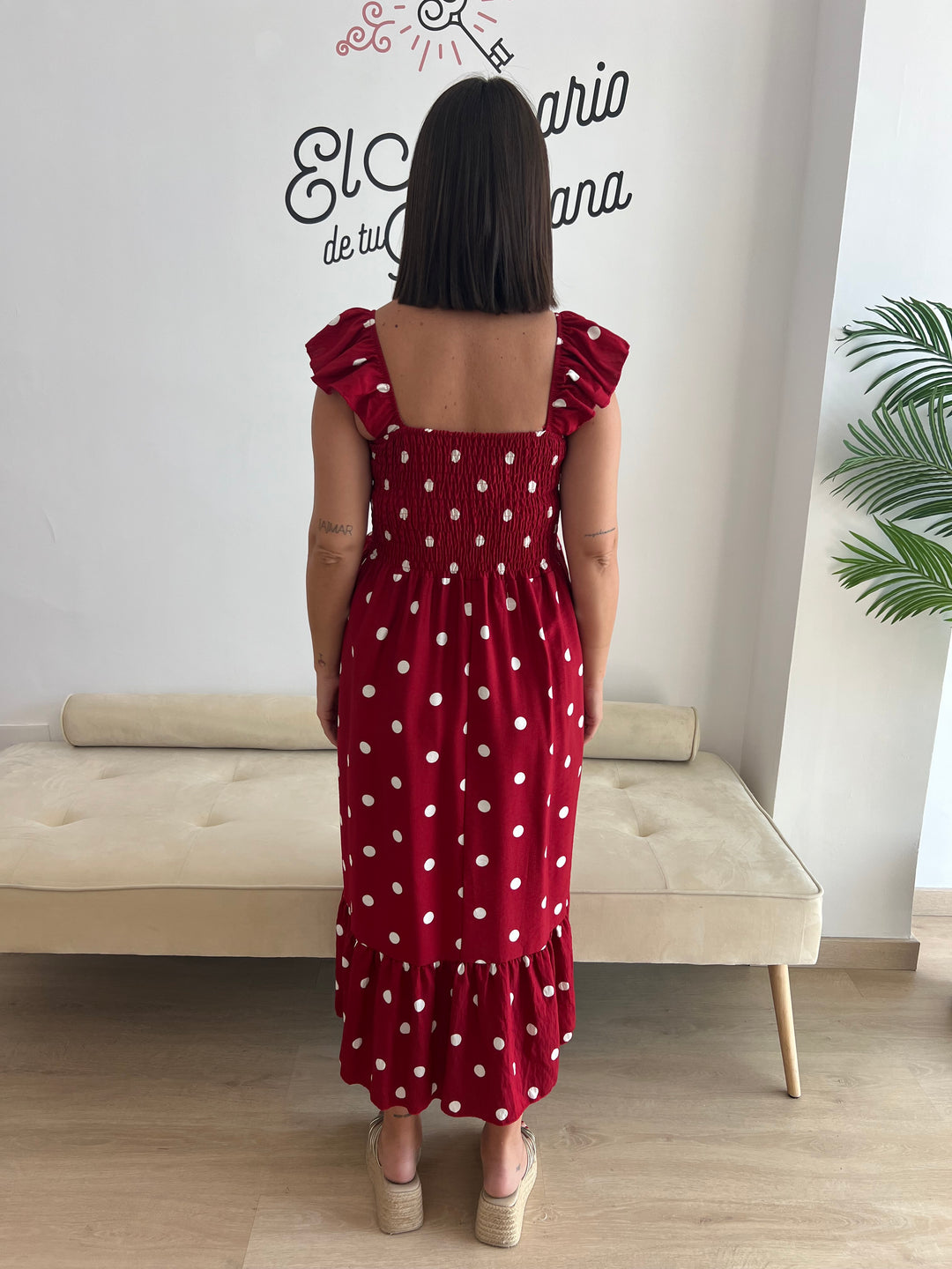 Vestido Marisol burdeos