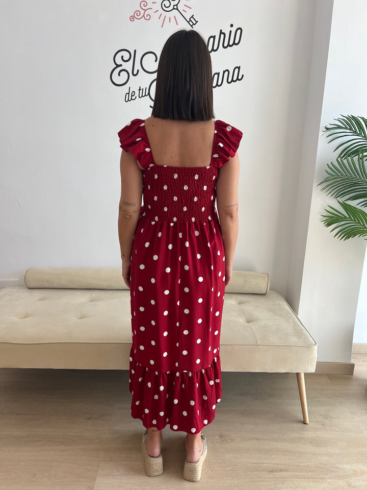 Vestido Marisol burdeos